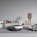 Modern Sofa Coffee Table Combination Simple Sofa Coffee Table Combination 3d model
