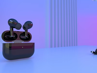 Modern Headphones Apple Headphones 3d model