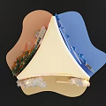 Floral Installation Featuring Orange Flowers Swing Archway Steps And Butterfly In Wonderful World Theme