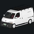 White Cargo Van With Roof Rack Black Accents And Sleek Exterior Design