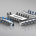Modern Monitoring Room With Control Consoles Multiple Monitors And Ergonomic Seats