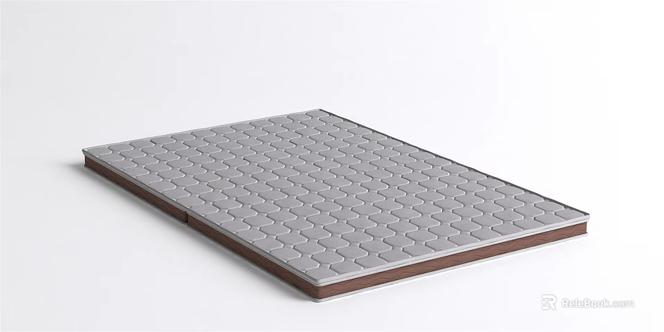 Gray Tile Pattern Panel With Brown Base For Construction And Interior Use 3d model