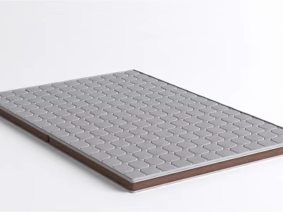 Gray Tile Pattern Panel With Brown Base For Construction And Interior Use 3d model