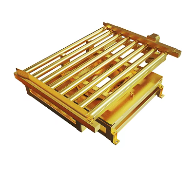 Golden Heavy Duty Metal Pallet With Durable Structure For Industrial Storage 3d model