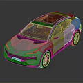 Sleek Modern White Car Featuring Black Roof Distinctive Front Design And Black Wheels