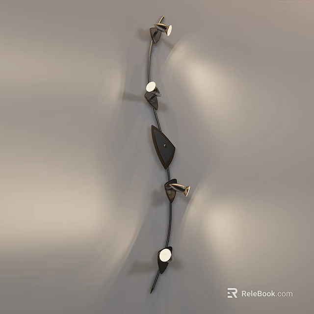 Modern Wall Sconce With Geometric Metal Structure And Soft Decorative Lighting 3d model