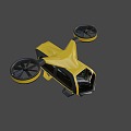 The Flying Taxi Concept 3d model