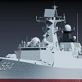 054 frigate destroyer warship 3d model