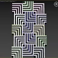 Black and White Geometric Pattern Marble Floor With Intricate Classic Design Lines