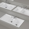 Bathroom basin integrated basin ceramic basin 3d model