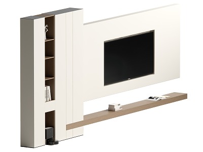 Modern TV background wall TV cabinet 3d model