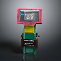 Professional Use Warning Device With Pink Frame Yellow Section Green Base And Digital Screen