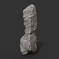 Natural Rock Formation With Rough Textured Surface And Stacked Stone Layers In Natural Scene