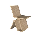 Wooden Leisure Chair Modern Minimalist Design With Unique Geometric Base Light Wood Finish Ergonomic Seating