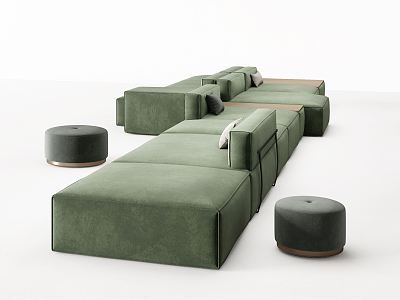 Modern Combination Sofa Multiplayer Sofa Combination model