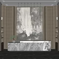New Chinese Front Desk 3d model