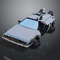 Futuristic Sports Car With Gull Wing Doors And Streamlined Exterior Design