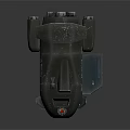 Black Spacecraft Cabin Module With Streamlined Design LCD Display And Red Emblem
