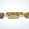Chinese-style thatched house 3d model