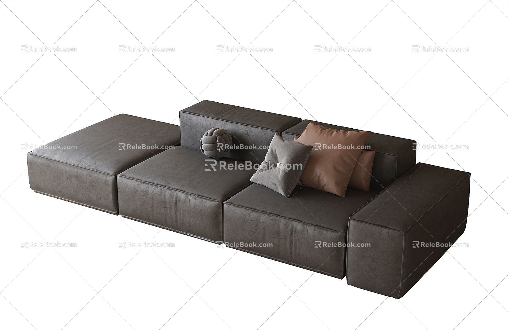 Modern Office Sofa Leather Sofa 3d model