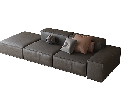 Modern Office Sofa Leather Sofa 3d model