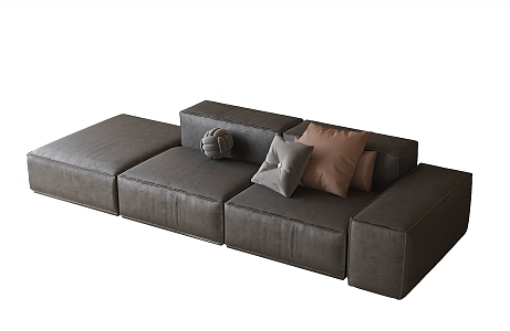 Modern Office Sofa Leather Sofa 3d model