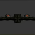 Traditional Japanese Torii Gate With Red Pillars Black Roof And Hanging Bell