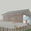 Traditional Chinese Garden Landscape Design With Glazed Tiles And Wooden Structure