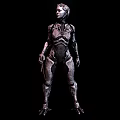 Intricate Female Character Sculpture With Biomechanical Texture And Organic Features