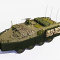 Armored Military Vehicle Weapon System With Camouflage Design And Multiple Wheels