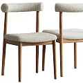 Modern Accent Chairs With Wooden Legs And Light Gray Upholstered Seats For Home Space