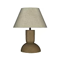 Modern Table Lamp With Linen Shade And Textured Ceramic Base 3d model