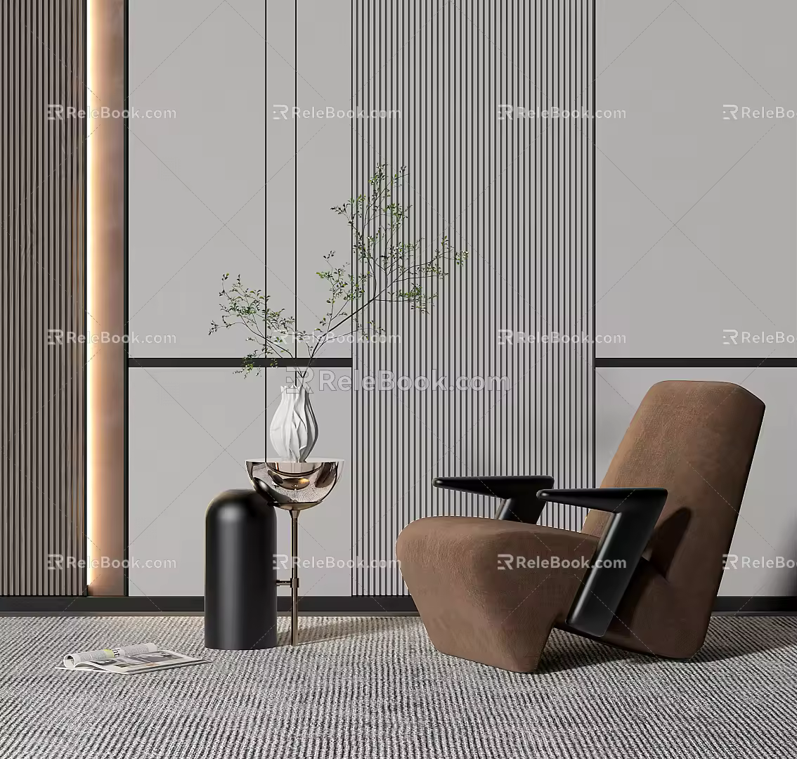 Modern single sofa 3d model