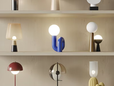 Table lamp reading lamp atmosphere lamp combination 3d model