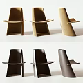 Modern Single Chair Design With Unique Backrest In Brown And Dark Wood Tones