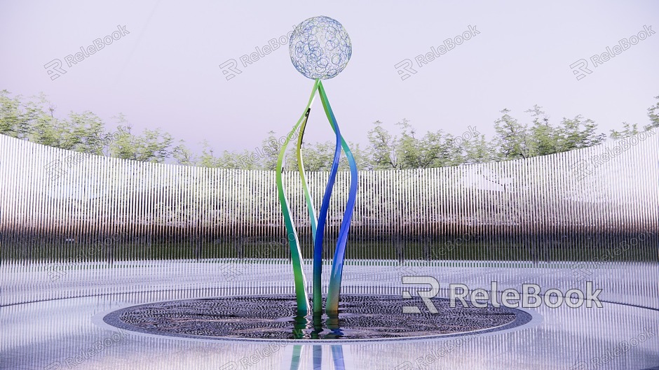 Abstract Water Sculpture Sculpture model