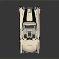Vintage Classic Car With Streamlined Body Open Top Tail Fins And Shiny Finish