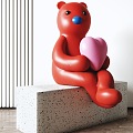 Modern Sculpture Bear Sculpture Ornaments 3d model