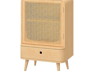 Nordic Simple Rattan Decorative Cabinet model