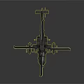 Gray Military Helicopter With Rotors Radar Dome Cockpit And Missiles
