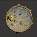 modern cell nucleus cell structure cell anatomy 3d model
