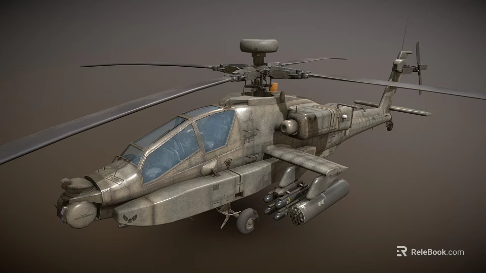 Military Helicopter Game And Film Character With Detailed Weapon System And Realistic Design 3d model 