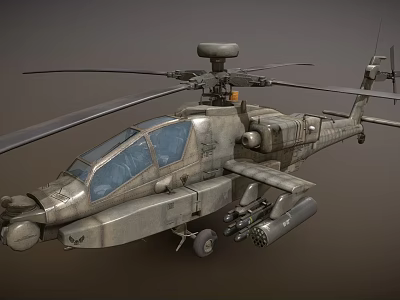 Military Helicopter Game And Film Character With Detailed Weapon System And Realistic Design 3d model