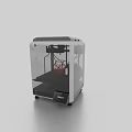 Smart Machine Featuring Transparent Enclosure And Modern Internal Printing Mechanism 3d model