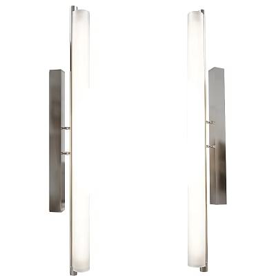 Modern Wall Sconce With Sleek Metal Structure And Transparent Glass Lighting Shade 3d model