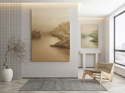 Quiet Landscape Painting Decorative Painting model