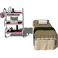 SPA Room Storage Rack With Multi Tier Shelves For Towels And Beauty Products
