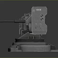 Turret Turntable Railgun Sci-fi Tower Defense Game Tower Defense Sci-fi Turret Game Turret Game Battery 3d model