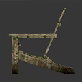 Rustic Wooden Outdoor Chair Featuring Natural Wood Grain And Armrests