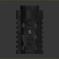 Black Weapon Tactical Accessory With Red Dot Sight And AV Marked Hollow Holes Design